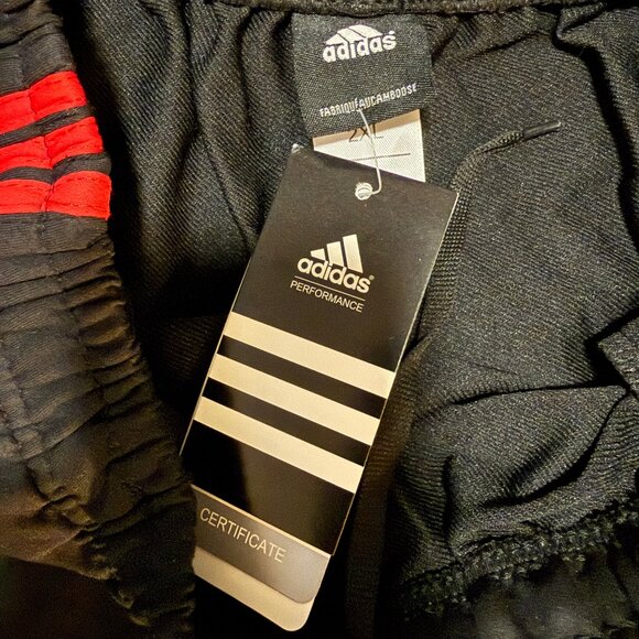 Adidas X Calabasas Track Pants Yeezy 3 Stripes Red/Black Season 4 Unisex 2XL - Picture 4 of 5